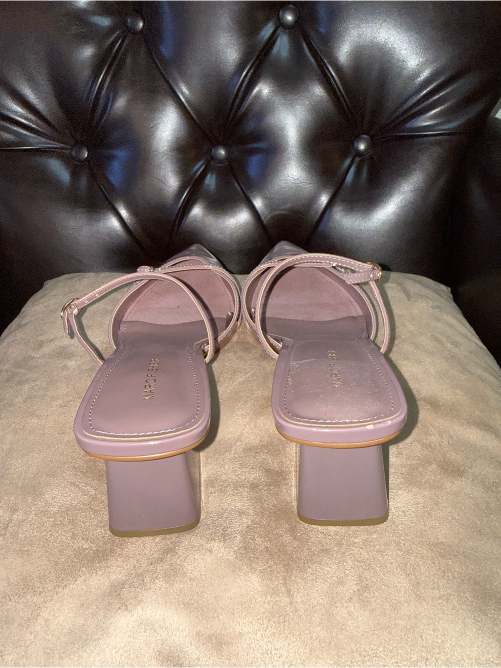 MARC FISHER MAUVE LOW BLOCK HEEL SLING-BACK-Size 11 - Picture 4 of 11